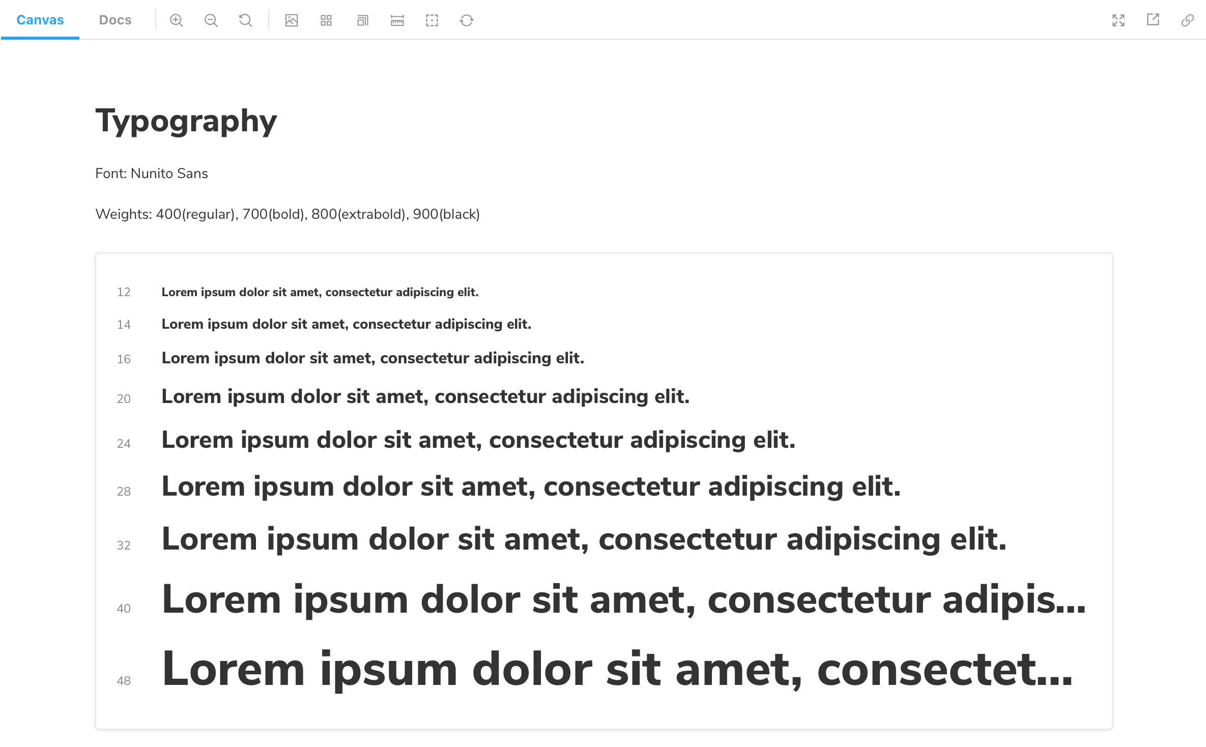 Docs blocks with typography